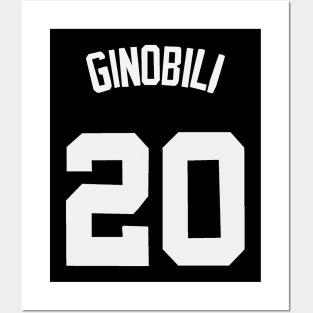 Manu Ginobili Jersey - San Antonio Spurs Posters and Art